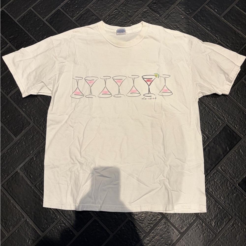 Y2K Alizé Martini Graphic Tee | Hanes Beefy-T | Oversized Boxy Fit | 2000s